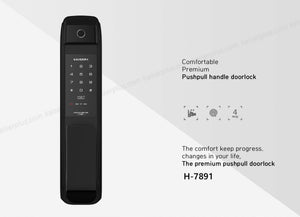 [Push-Pull Lock] H7891KXX / MS9310FSK – Premium Digital Push-Pull Door Lock | Smart Lock with PIN, RFID, Fingerprint, Emergency Key | Luxury Made in Korea Smart Lock | Remote Control, Wi-Fi & BLE IoT Options