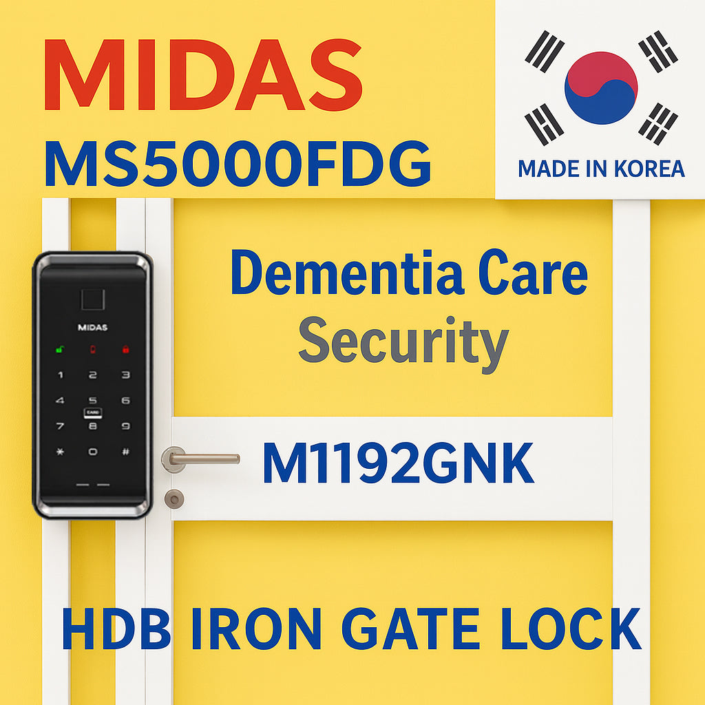[HDB Gate Lock Bundle] MS5000FDG + MS5000FDT (SYNCRO Set) Dual Smart Lock for HDB Gates | PIN · RF Card · Fingerprint | Free Remote | Optional Wi-Fi | Made in Korea