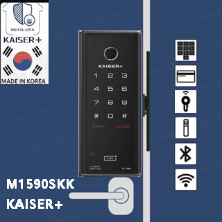 [HDB Gate Lock Bundle] M1593GNK Gate Lock + Horizontal Rim Lock (M1590SNK) Optional Wi-Fi | Made in Korea