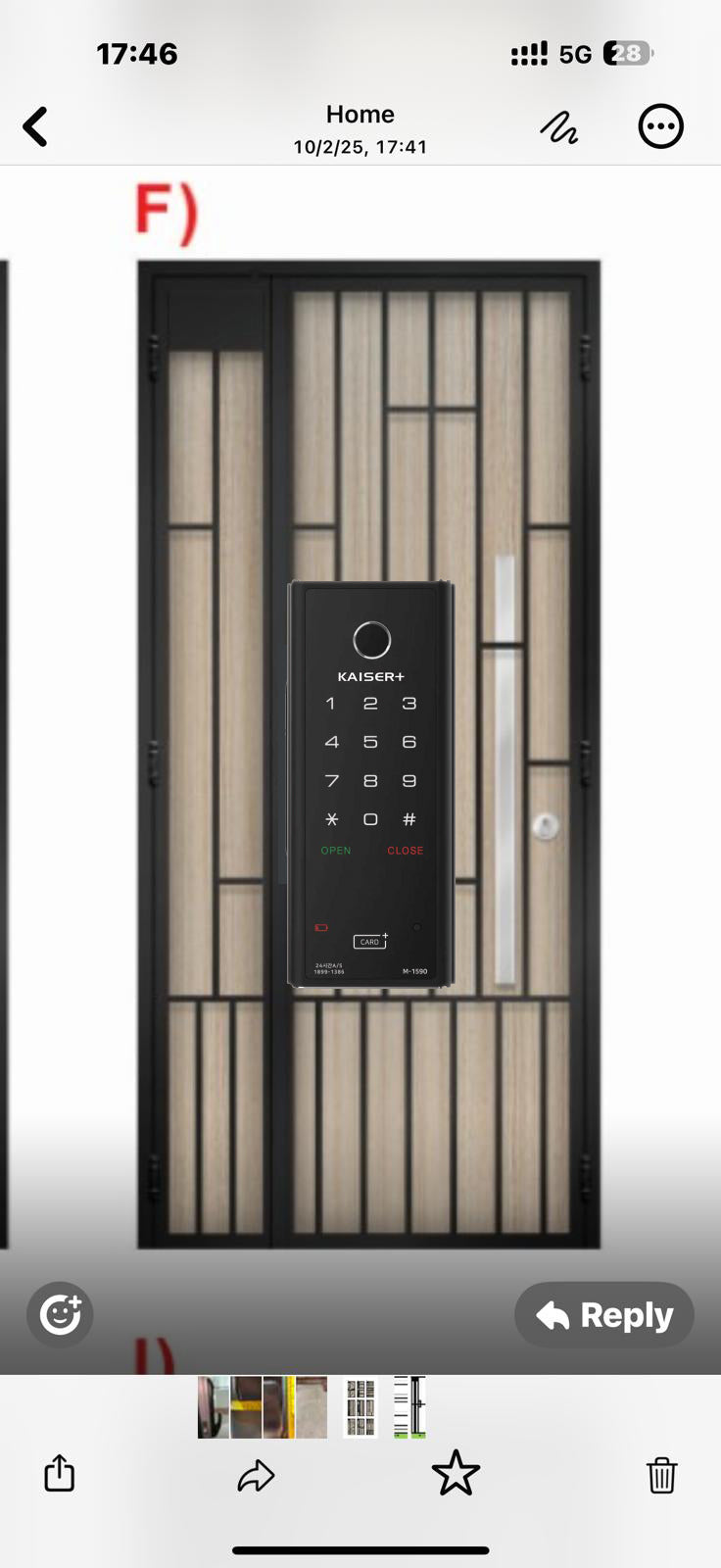 [HDB Gate Lock] M1593GNK(L) –Digital Smart Lock with PIN, RFID Card, Fingerprint | Remote Control & IoT (BLE + WiFi) | Dementia, Nursing Home, Prison Use | Made in Korea