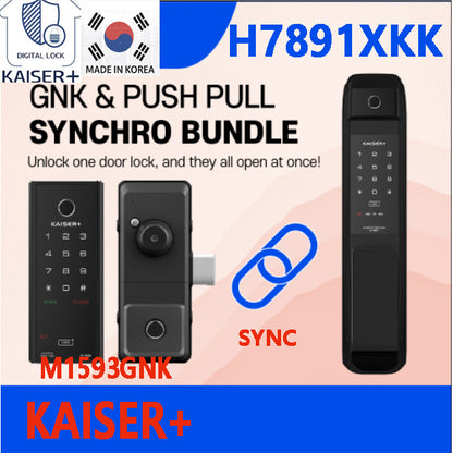 [Push-Pull Lock] H7891XKK  – Premium Digital Push-Pull Door Lock | Smart Door Lock with PIN, RFID, Fingerprint, Emergency Key | Luxury Made in Korea Smart Lock | Motise, Remote Control, Wi-Fi & BLE IoT Options