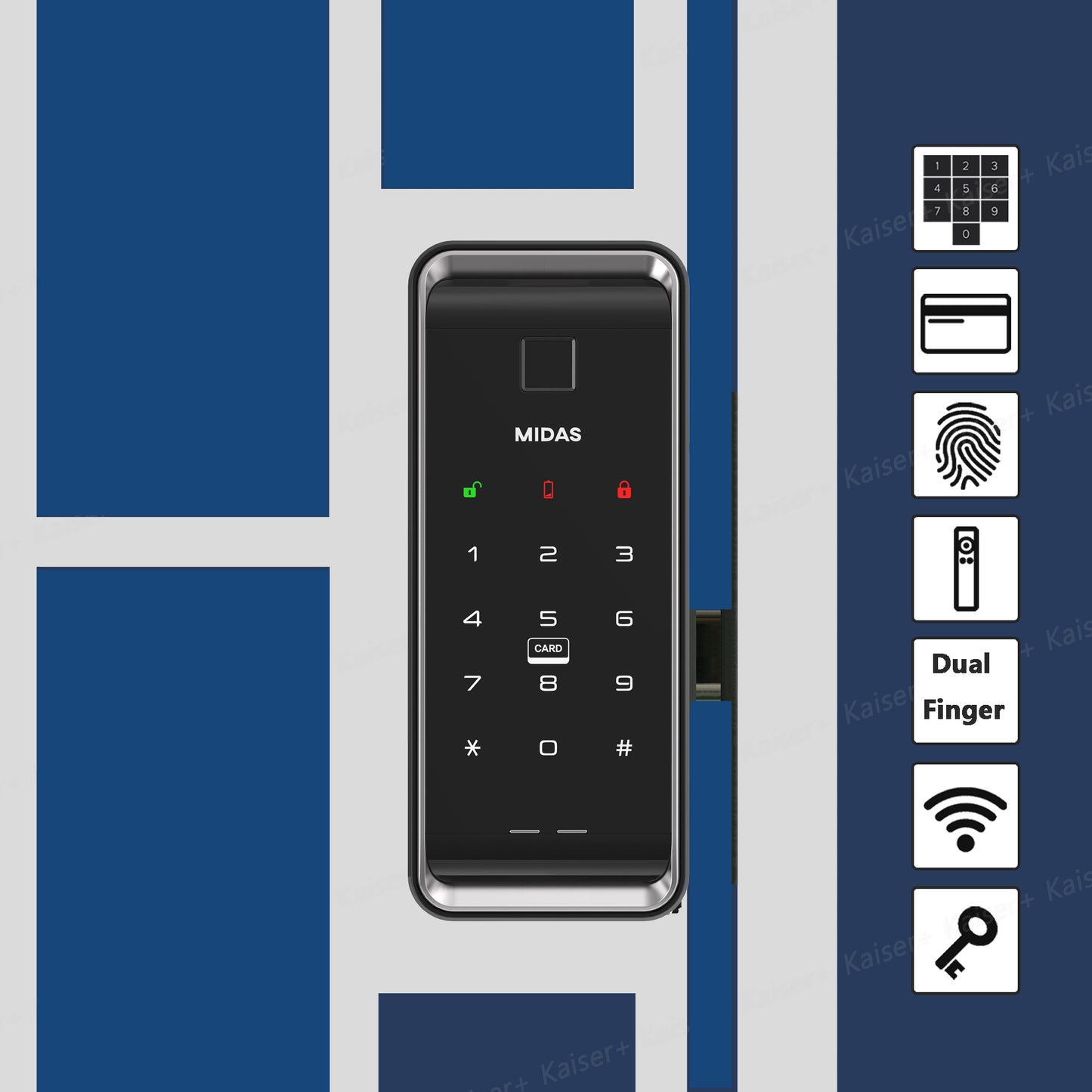 [HDB Gate Lock Bundle] MS5000FDG + DL5300SK (SYNCRO Set) Dual Smart Lock for HDB Gates | PIN · RF Card · Fingerprint | Free Remote | Optional Wi-Fi | Made in Korea