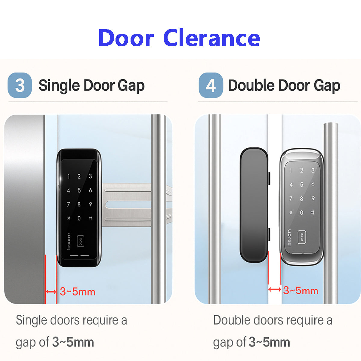 [Glass Lock] Solity TG330 Clip Smart Glass Door Lock For Frameless Glass Door