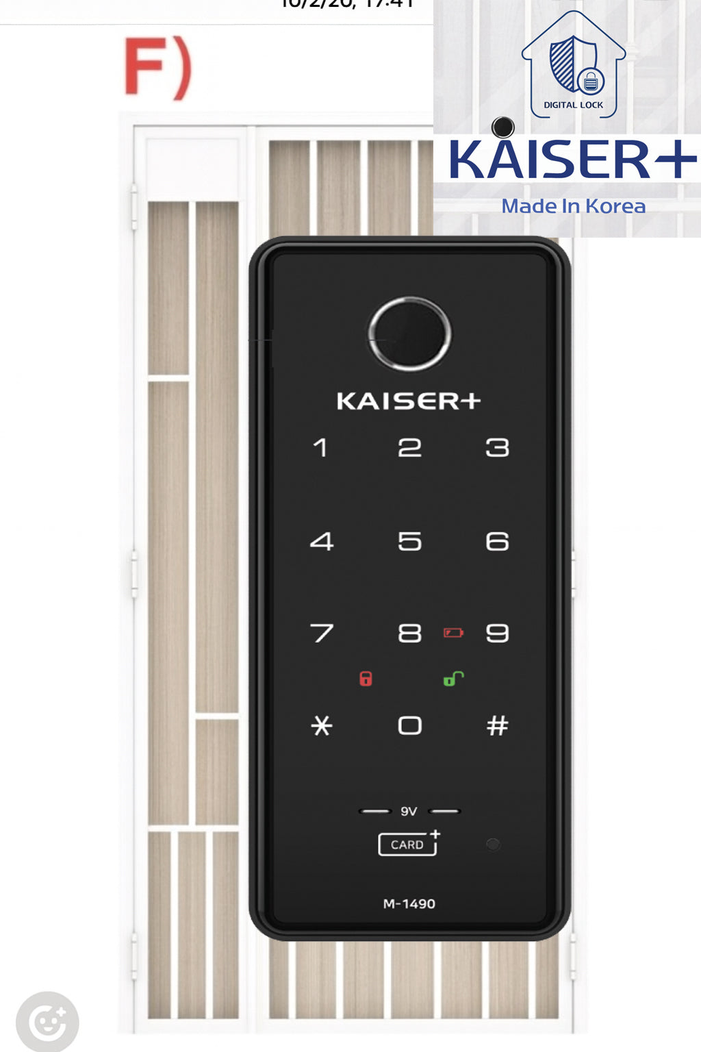 [HDB Gate Lock] M1491GNK – HDB Gate Lock in Singapore | Digital Smart Gate Door Lock with PIN, RFID, Fingerprint, Remote Control | WiFi & BLE IoT Options | Dementia & Elderly Care Safety | Made in Korea Premium Smart Lock