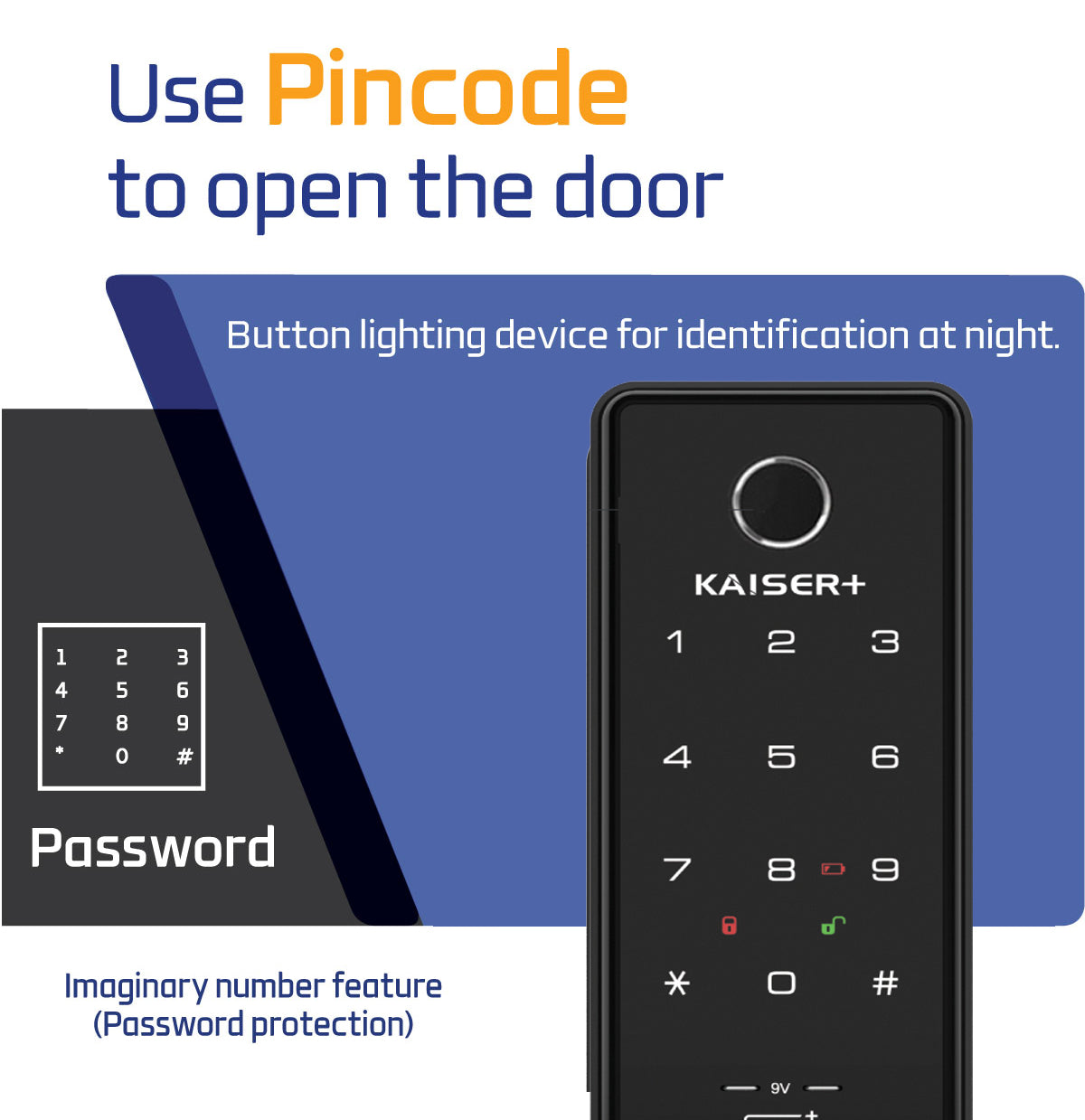 [HDB Gate Lock]KAISER+ M1590GNK Premium HDB Gate Smart Lock   Fingerprint, PIN & RFID Access   Optional IoT Remote Control | Family Safety Design   Made in Korea [