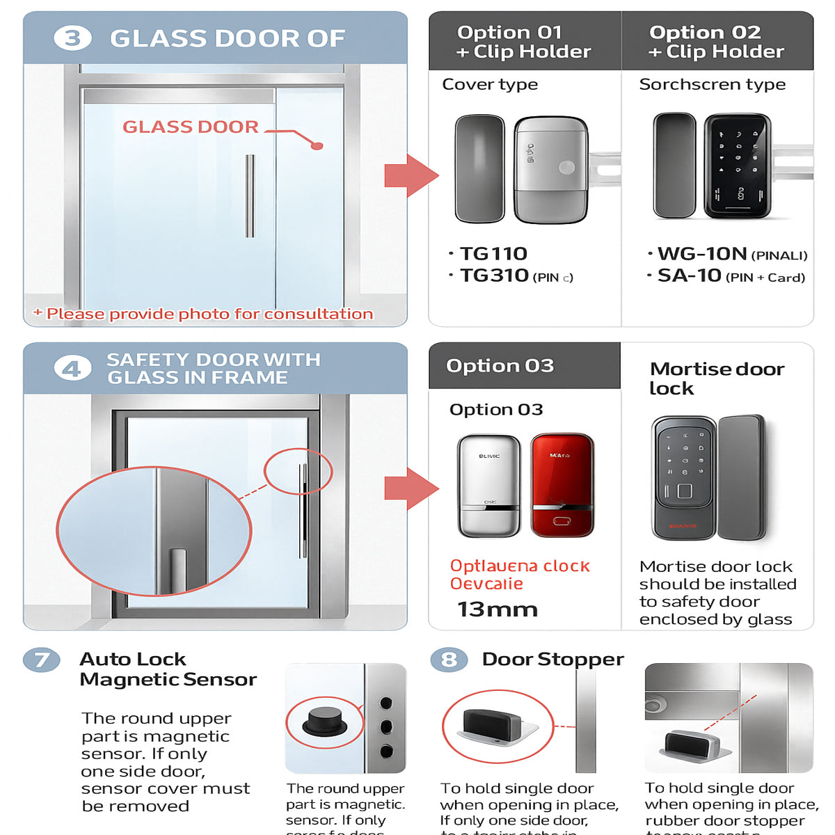 [Glass Lock] Solity TG310 Blade Smart Glass Door Lock ✔ For Frameless Glass Doors