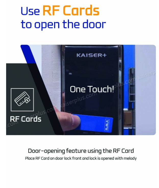 [HDB Gate Lock]KAISER+ M1590GNK Premium HDB Gate Smart Lock   Fingerprint, PIN & RFID Access   Optional IoT Remote Control | Family Safety Design   Made in Korea [