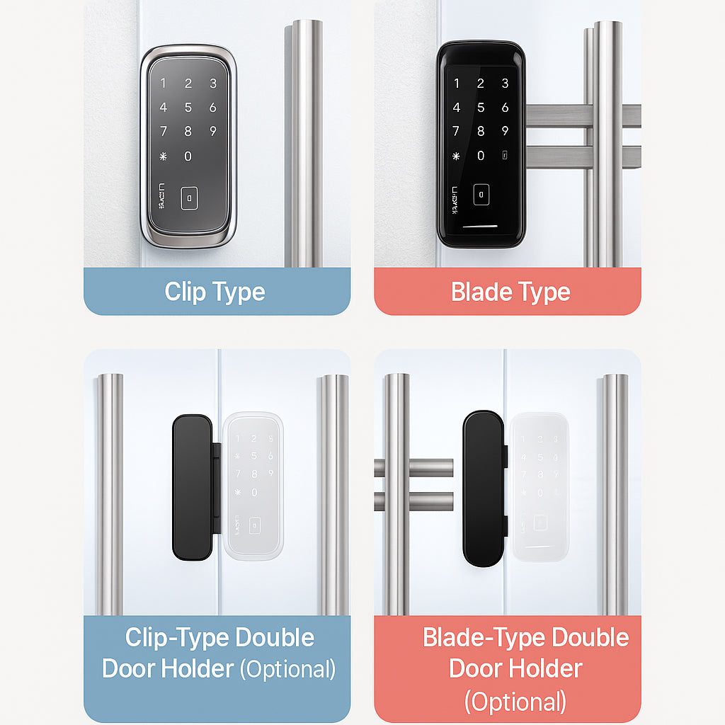 [Glass Lock] Solity TG310 Blade Smart Glass Door Lock ✔ For Frameless Glass Doors