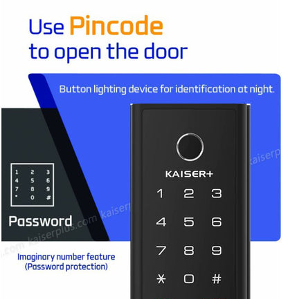 [Vertical Sliding Lock]  M1590TKK (L/R)Fingerprint Smart Lock, BLE Smart Lock, WiFi Smart Lock, Remote Control Door Lock, Digital Lock, Smart Lock for Home