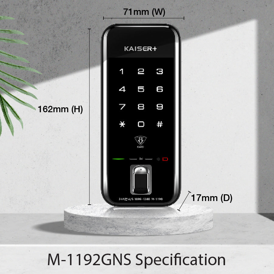 [HDB Gate Lock] M1192GNK – HDB Gate Lock in Singapore | Digital Smart Gate Door Lock with PIN, RFID, Fingerprint, Remote Control | WiFi & BLE IoT Options | Dementia & Elderly Care Safety | Made in Korea Premium Smart Lock