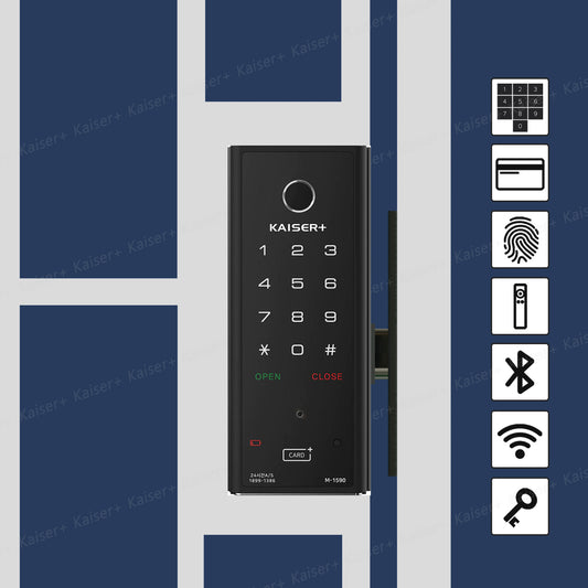 [MIDAS & KAISER+ Gate Lock] M1491GNK – HDB Gate Lock in Singapore | Digital Smart Gate Door Lock with PIN, RFID, Fingerprint, Remote Control | WiFi & BLE IoT Options | Dementia & Elderly Care Safety | Made in Korea Premium Smart Lock