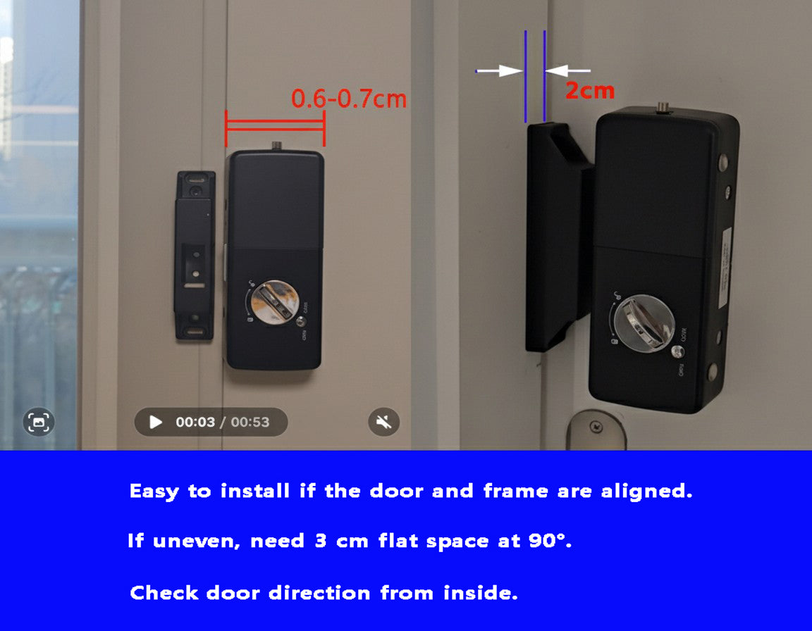 [Vertical Sliding Lock]  M1590TKK (L/R)Fingerprint Smart Lock, BLE Smart Lock, WiFi Smart Lock, Remote Control Door Lock, Digital Lock, Smart Lock for Home