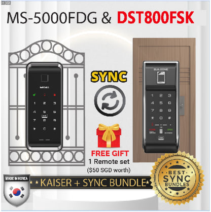 [HDB Gate Lock] MIDAS MS5000FDG  Digital Smart Lock with PIN, RFID Card, Fingerprint | Remote Control & IoT (BLE + WiFi) | Dementia, Nursing Home, Prison Use | Made in Korea