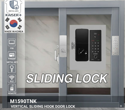 [Vertical Sliding Lock]  M1590TKK (L/R)Fingerprint Smart Lock, BLE Smart Lock, WiFi Smart Lock, Remote Control Door Lock, Digital Lock, Smart Lock for Home