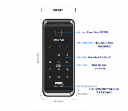 MS-5000FDT Finger Sliding Door Lock