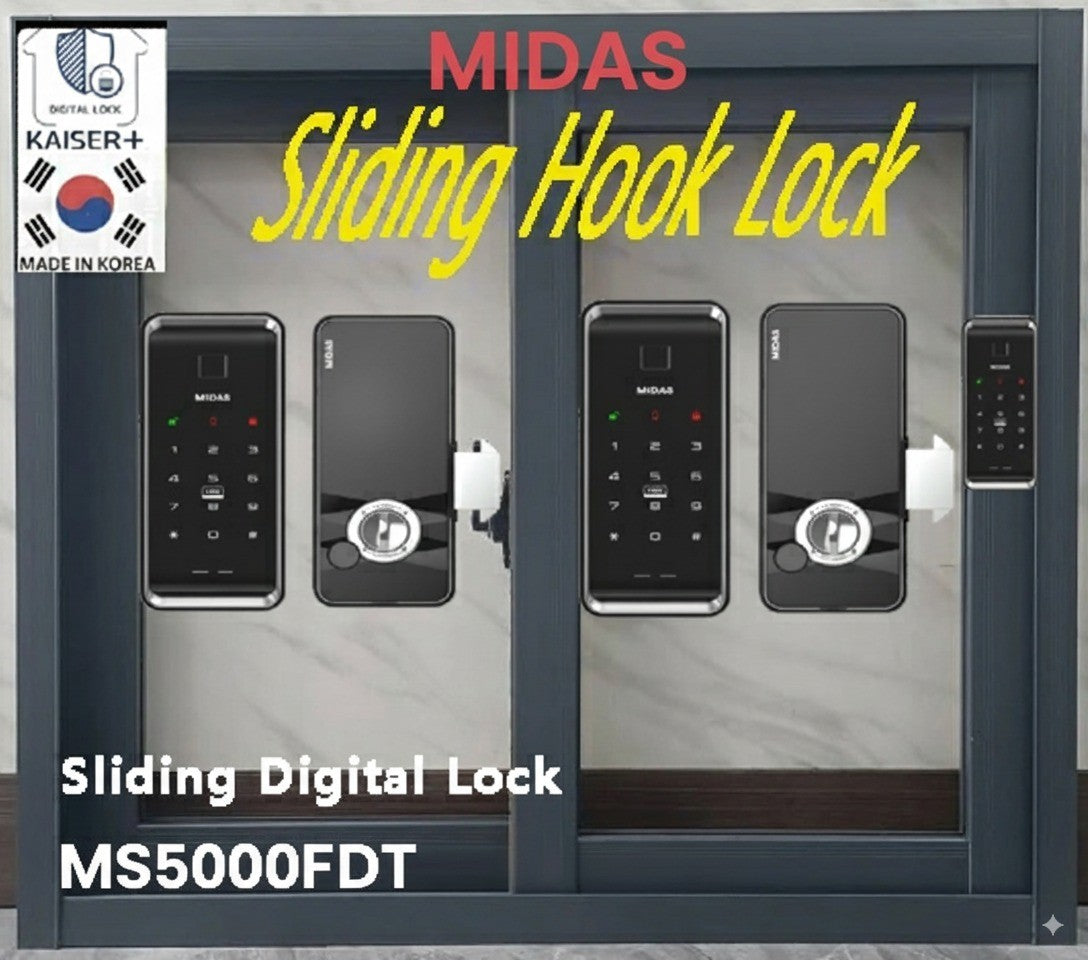 [HDB Gate Lock Bundle] MS5000FDG + MS5000FDT (SYNCRO Set) Dual Smart Lock for HDB Gates | PIN · RF Card · Fingerprint | Free Remote | Optional Wi-Fi | Made in Korea