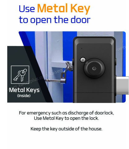 [HDB Gate Lock] M1491GNK – HDB Gate Lock in Singapore | Digital Smart Gate Door Lock with PIN, RFID, Fingerprint, Remote Control | WiFi & BLE IoT Options | Dementia & Elderly Care Safety | Made in Korea Premium Smart Lock