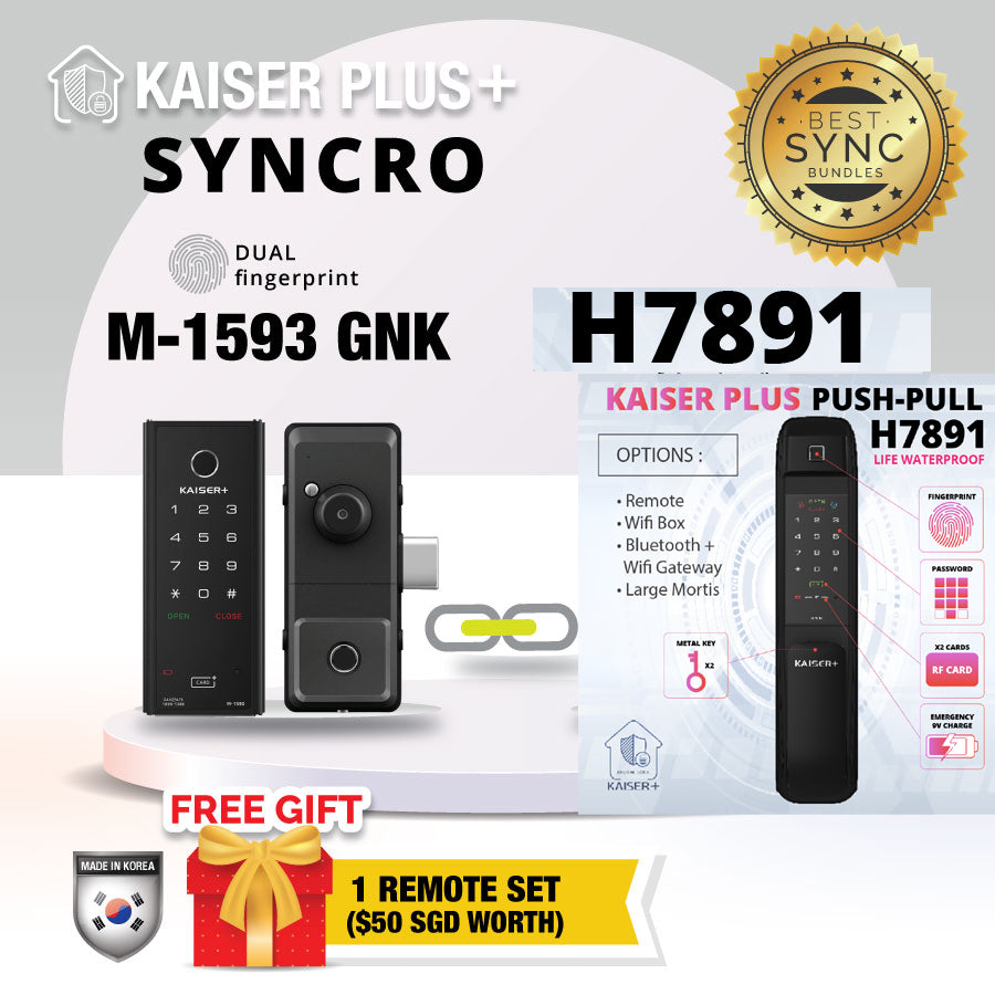 [Push-Pull Lock] H7891XKK  – Premium Digital Push-Pull Door Lock | Smart Door Lock with PIN, RFID, Fingerprint, Emergency Key | Luxury Made in Korea Smart Lock | Motise, Remote Control, Wi-Fi & BLE IoT Options